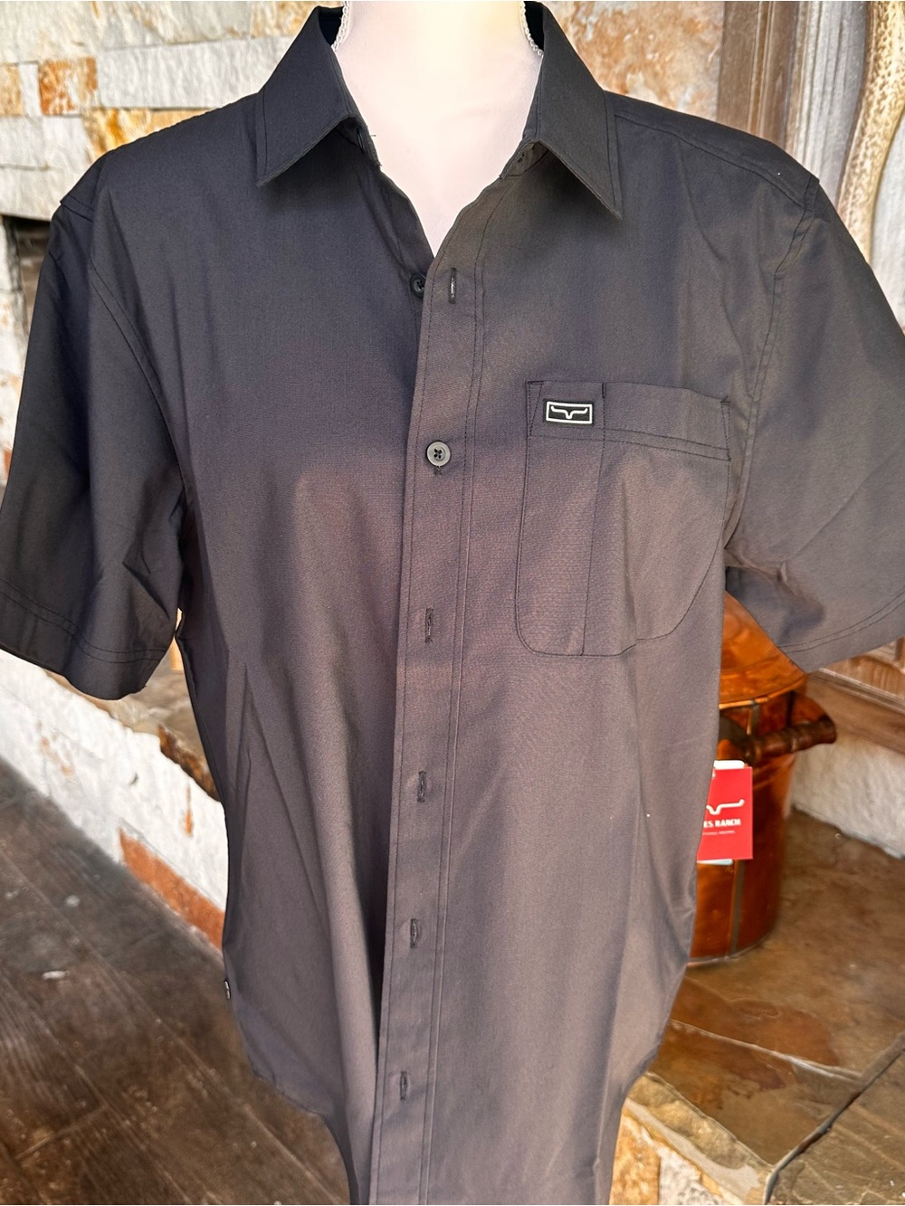 Kimes Ranch Black Short-Sleeve Button-Down Shirt